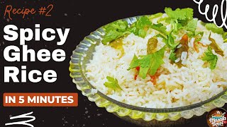 SPICY GHEE RICE RECIPE IN 5 MINUTES  SOUTH INDIAN STYLE  EASY RECIPE [upl. by Oicnedif]