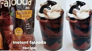 Chocolate falooda recipeHow to Make faloodaFalooda Banane ka TarikaBakers falooda Mix [upl. by Ylrebma563]