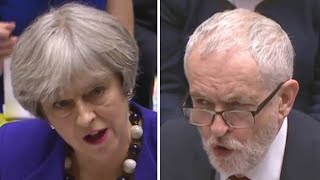 Corbyn and May spar over Carillion at PMQs [upl. by Cirilla]