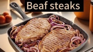 steaks recipe quick and easy II juicy steaks II steaks with bbq sauces [upl. by Ilil299]