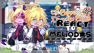 The Seven Deadly Sins React to Meliodas  12  🇧🇷 🇺🇸 🇪🇦  MeliZabeth  Zeldris ▸ Rαkellyαkirα [upl. by Georglana]