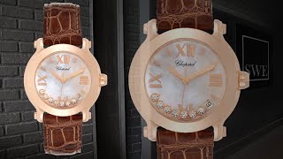 Chopard Happy Sport 7 Floating Diamond Rose Gold Ladies Watch 7471  SwissWatchExpo [upl. by Eseret]