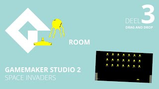 GameMaker Studio 2  DND  Space invaders  Deel 3  Room maken [upl. by Ociral]