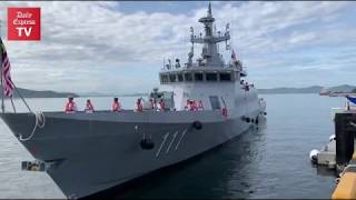 New Navy ship KD Keris arrives in KK [upl. by Glassco]