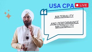 Materiality Vs Performance Materiality In Audit I US GAAS I US CPA Audit uscpacoaching cpaaudit [upl. by Aydne]