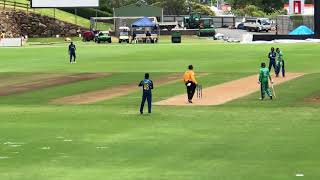 Kamindu Mendis bowling both hands vs Ireland U19 [upl. by Eahsed963]