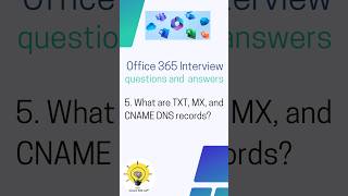 What are TXT MX and CNAME DNS records  Office 365 interview questions shorts youtubeshorts [upl. by Sopher]