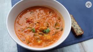 SCHNELLES FITNESS REZEPT  Gesunde KokosLinsensuppe FitnessDessertde [upl. by Fauch245]