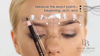 Deluxe Brows® Microblading Tutorial Sticky Ruler [upl. by Aenat]