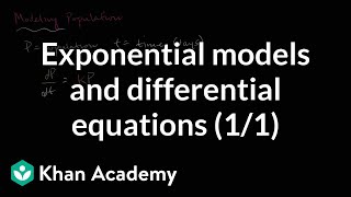 Modeling population with simple differential equation  Khan Academy [upl. by Isidoro]