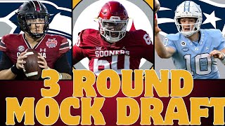 END OF SEASON 2024 NFL MOCK DRAFT  3 ROUNDS [upl. by Annawak]