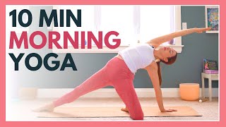 10 min Morning Yoga Stretch to Wake Up  ALL LEVELS NO PROPS [upl. by Yruy]