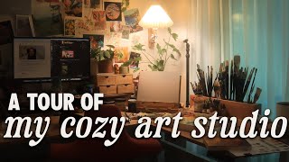 An honest art studio tour aka its a messy desk in my living room [upl. by Fleischer]