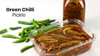 Kacha Moricher Achar  Green Chilli Pickle  How to Make Green Chilli Pickle [upl. by Ria]