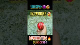 INSWINGER DELIVERY 🔥🥵  150 KPH  BOWLING TIPS 😈 shorts bowling cricket inswing malinga [upl. by Norted]