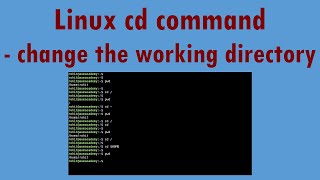 Linux cd command  change the working directory [upl. by Illom]