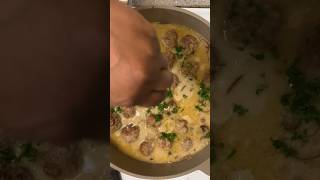 Meatball stroganoff meatballs stroganoff foodblogger homecook dinnerideas [upl. by Dodge]