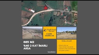 685 M2 Yol Sıkıntısı Olmayan  2 Kat İmarlı Arsa 950000 TL [upl. by Gunning]