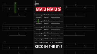 Kick in the Eye Bass Line 🎸 bauhaus chamisbass basstabs [upl. by Sualkin]