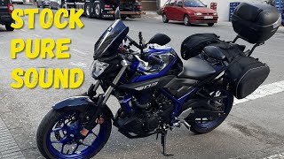 Yamaha MT03 2018 Stock Pure Sound [upl. by Fredela947]