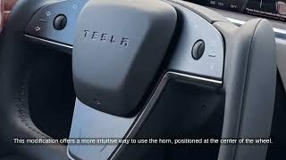 Tesla releases new yoke steering wheel with normal horn [upl. by Alistair]