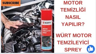 WÜRTH MOTOR TEMİZLEYİCİ SPREYWÜRTH ENGİNE CLEANER wurthasmr detailing01 würth enginecleaning [upl. by Llenrod]