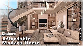 BLOXBURG Affordable Modern Home Speedbuild interior  full tour Roblox House Build [upl. by Tammi]