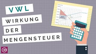 Wirkung der Mengensteuer Volkswirtschaftslehre Animation [upl. by Asil957]