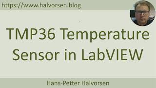 TMP36 Temperature Sensor in LabVIEW [upl. by Zetnwahs]