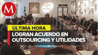 AMLO anuncia acuerdo sobre outsourcing con sindicatos y empresas [upl. by Otrebile986]