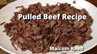 Pulled Beef Sandwich  Smoked Chuck Roast Recipe with Malcom Reed HowToBBQRight [upl. by Hasile844]