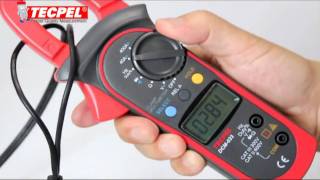 TECPEL 如何使用鉤錶來量測電流 鉤表示範教學 Current clamp meter [upl. by Ahseyd627]