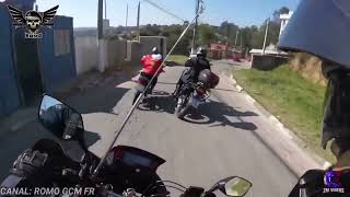 Motorcycle Police Chasing Pinote Biker in Brazil  Crashing FAIL [upl. by Amleht]