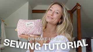 DIY makeup bag sewing tutorial [upl. by Ran]