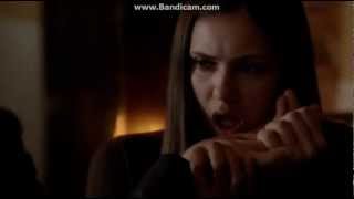 The Vampire Diaries 4x02  Delena scene quotPick your mealquot Elena drinking Damons blood [upl. by Riabuz]