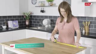 Applying vinyl to a kitchen worktop [upl. by Anhoj929]