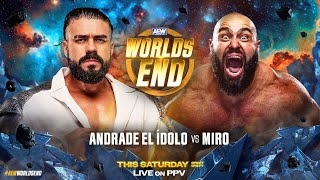 Andrade El Idolo vs Miro  AEW Worlds End 2023 Gameplay [upl. by Akinod872]