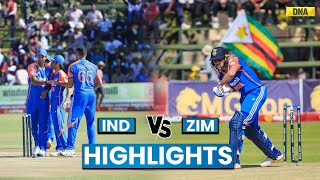 India Vs Zimbabwe Highlights 3rd T20 Shubman Gill Scores Fifty IND Beat ZIM By 23 Runs IND Vs ZIM [upl. by Becht]