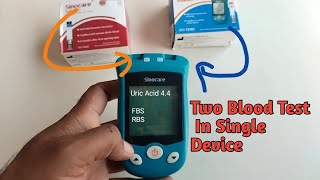 How to use Sinocare Blood Glucose and Uric acid Monitor at home  how to check Uric acid at home [upl. by Kreis]