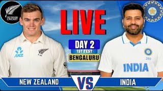 🛑India vs New Zealand 1st Test Day 2  IND vs NZ Live Score amp Commentry  Live Cricket Match Today [upl. by Htesil]