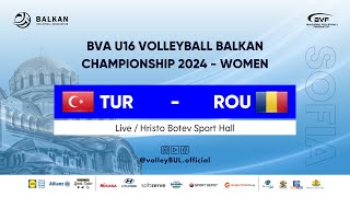 🔴 TUR 🆚 ROU  Day 1  BVA U16 Women [upl. by Editha701]