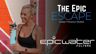 Escape Glass Water Bottle with filter by Epic Water Filters [upl. by Ossie437]