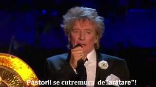 Rod Stewart  Silent Night tradus in romana [upl. by Akeimahs]