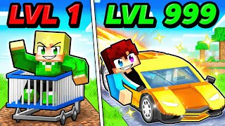 Level 1 VS Level 999 SNELSTE AUTO in Minecraft [upl. by Nonnag445]