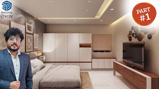 Part  1  SketchUp Turtorial  Bedroom interior with Vray [upl. by Had]