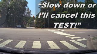 SLOW DOWN DMV Drive Test 2nd Attempt  Nervous Student Upset Examiner [upl. by Urissa]