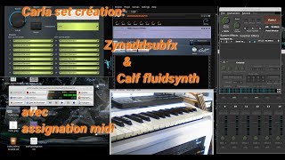 Carla plugin host set synth amp soundfont player zynaddsufx amp Calf fluidsynth [upl. by Ainafetse]