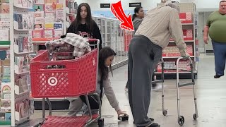 Bad Grandpa Farts In Peoples Faces At Target [upl. by Ora]