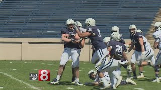 Yale football holds spring game hands out championship rings from 17 Ivy title [upl. by Burdelle]