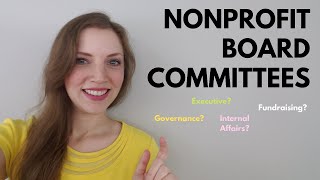 Starting a Nonprofit What Board Committees do you need [upl. by Eelirak425]